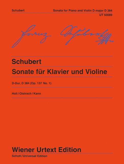 Sonate (Sonatine) D-Dur op. 137/1 D 384