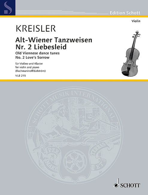 Alt-Wiener Tanzweisen, No. 2 Love's Sorrow (violin and piano)