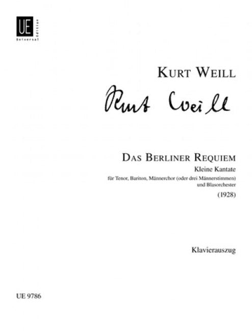 Das Berliner Requiem [vocal/piano score]