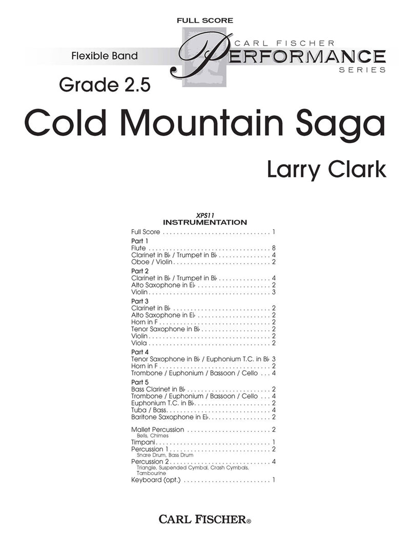 Cold Mountain Saga (Study Score)