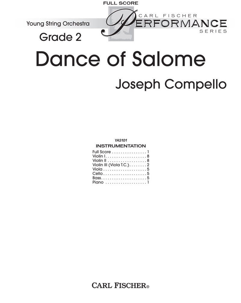 Dance of Salome (Study Score)