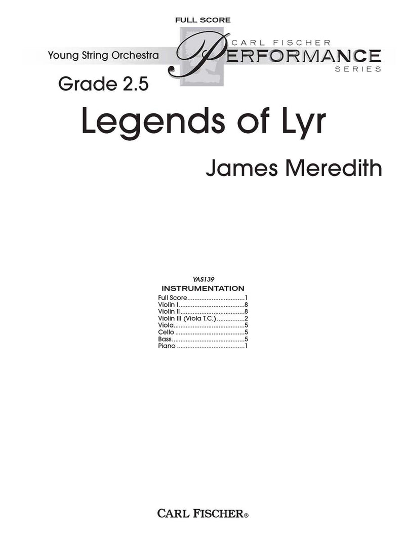 Legends of Lyr (Study Score)