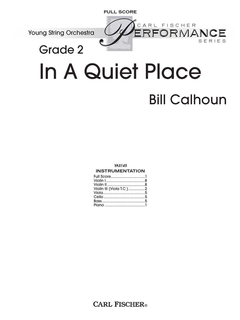 In a Quiet Place (Study Score)