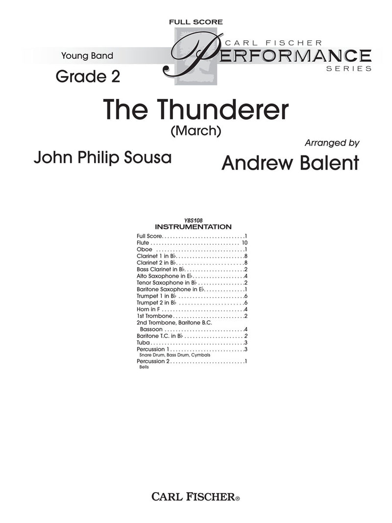 The Thunderer, Concert Band (Score Only)