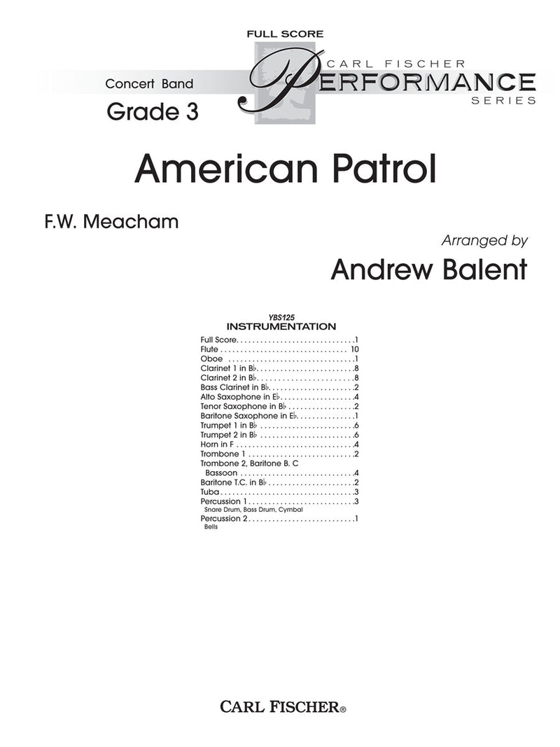 American Patrol (Score Only)