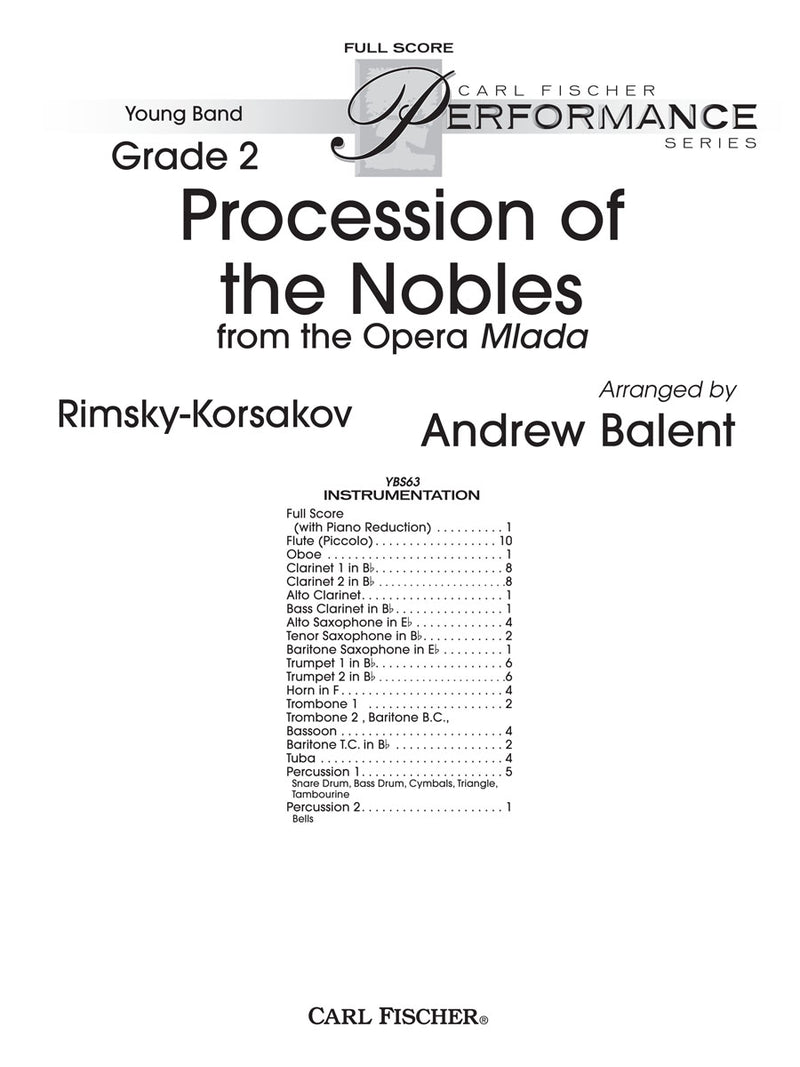 Procession of The Nobles from 'Mlada' (Score Only)