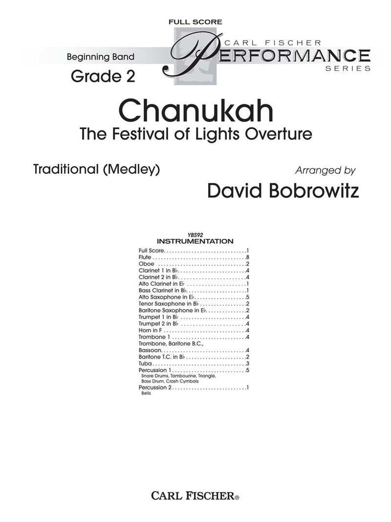 Chanukah - The Festival of Lights Overture (Score Only)