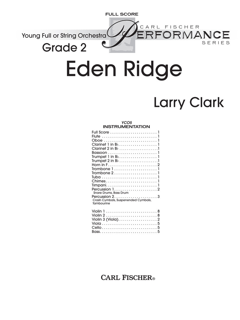 Eden Ridge (Score Only)