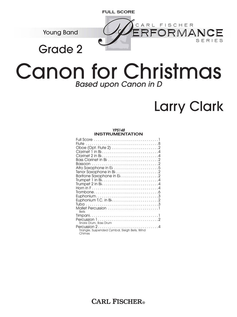 Canon for Christmas (Study Score)