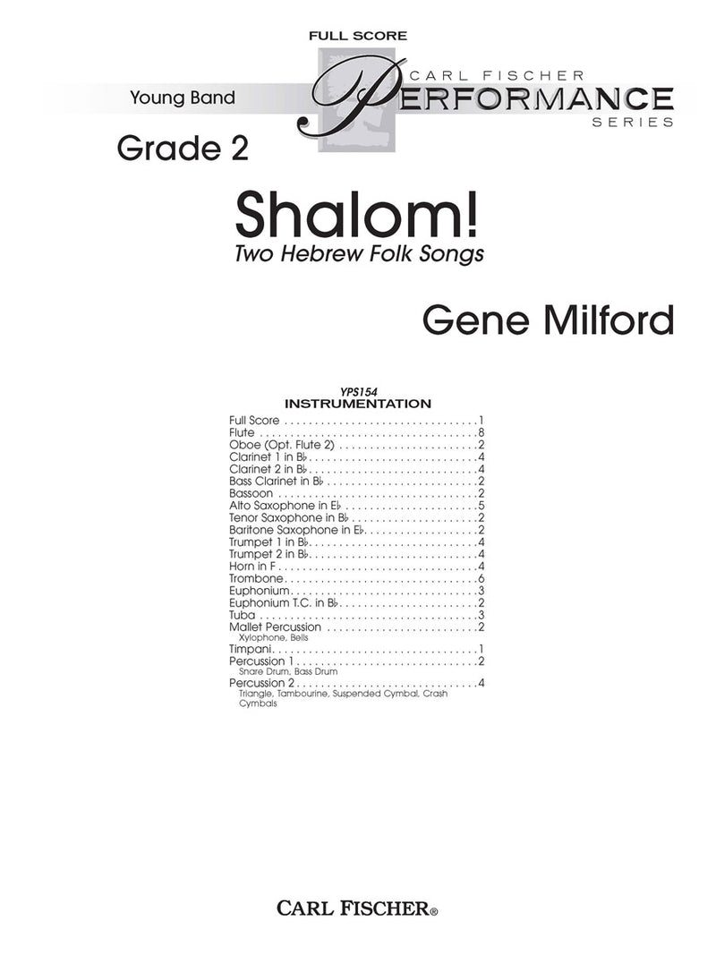 Shalom! (Study Score)