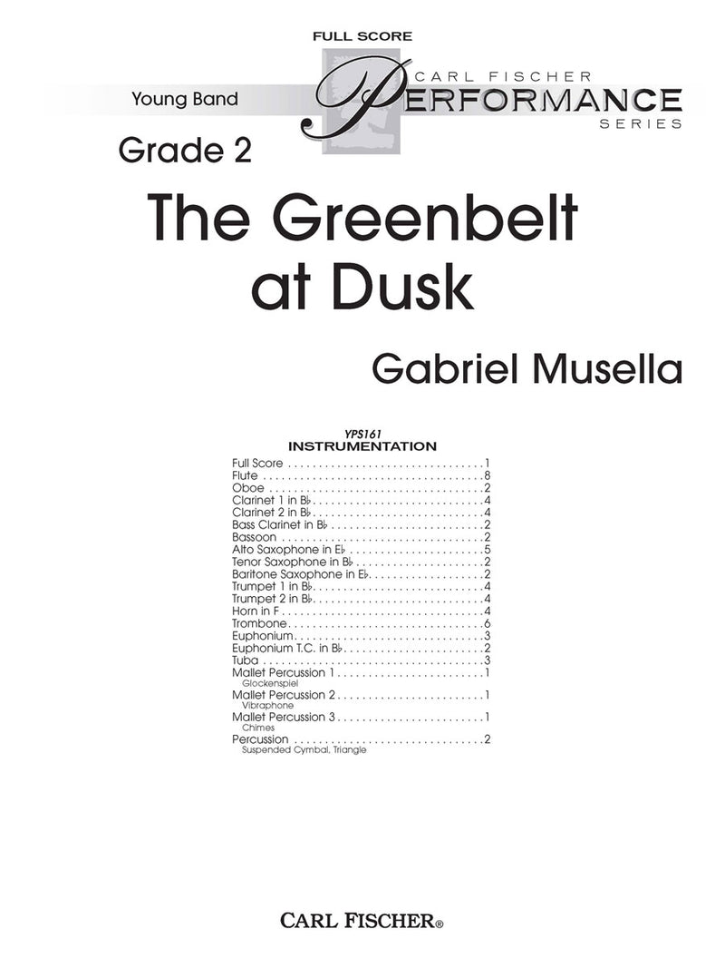 The Greenbelt at Dusk (Study Score)
