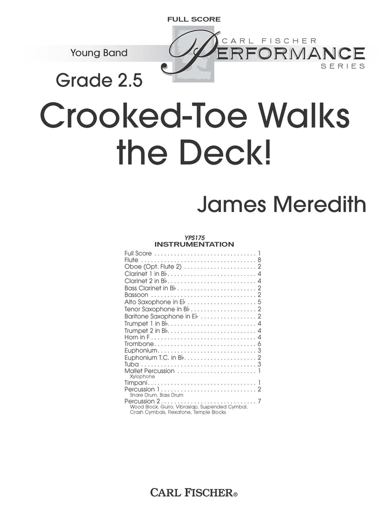 Crooked-Toe Walks the Deck! (Study Score)