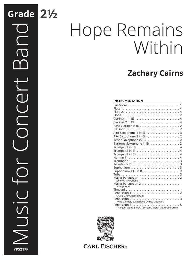 Hope Remains Within (Score Only)