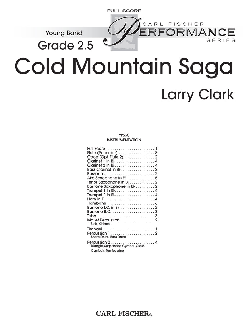 Cold Mountain Saga (Score Only)