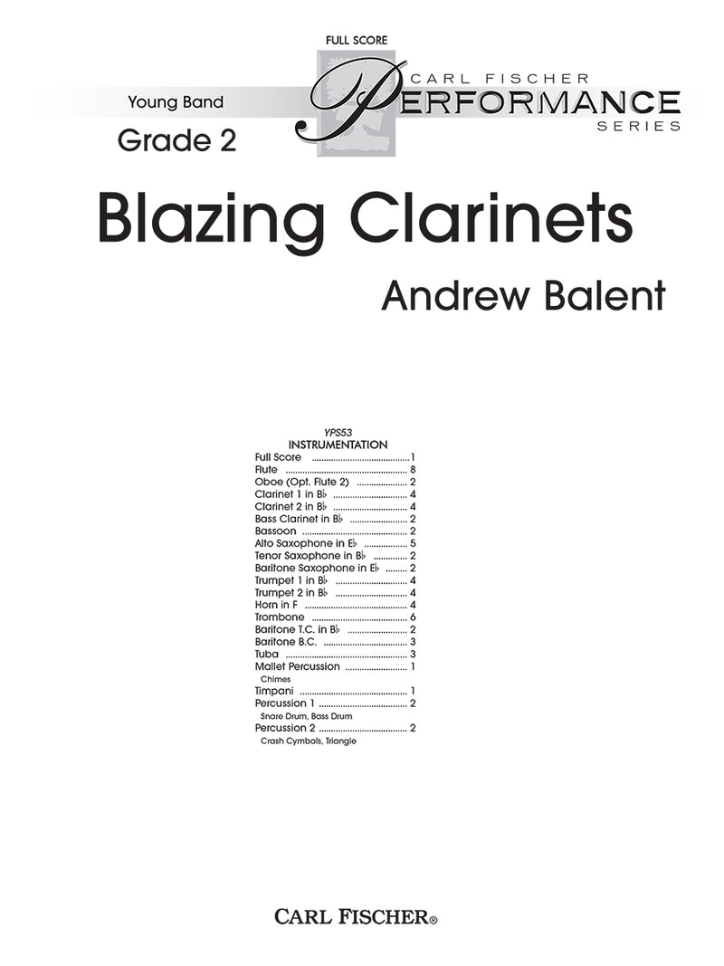 Blazing Clarinets (Score Only)