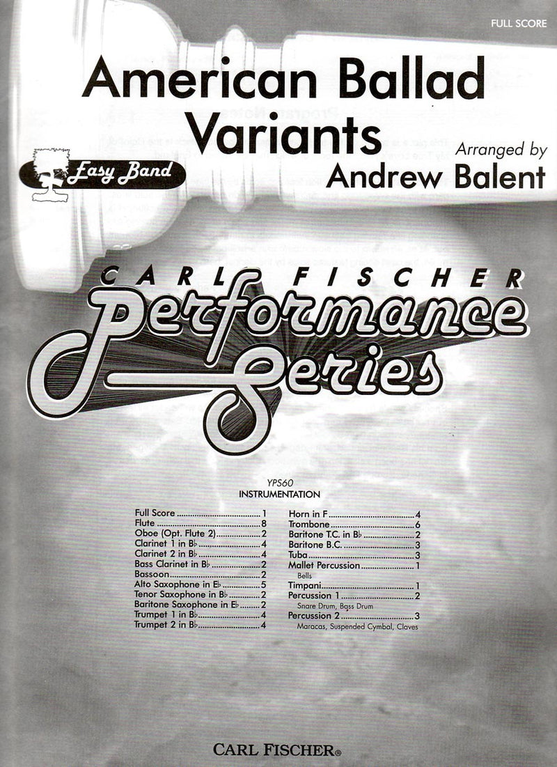 American Ballad Variants (Score Only)