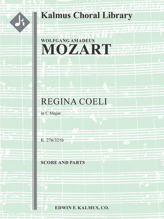 Regina Coeli in C, K. 276/321b（スコアとパート譜セット）