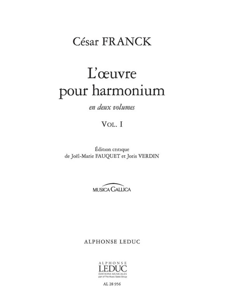 L'Oeuvre pour Harmonium, Vol. 1