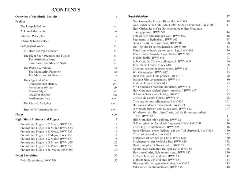 Complete organ works, Ser. 1, Vol. 1B: 8 short preludes & fugues, pedal exercitum, Orgelbüchlein (Practical urtext)
