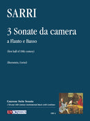 3 Sonate da camera a Flauto e Basso