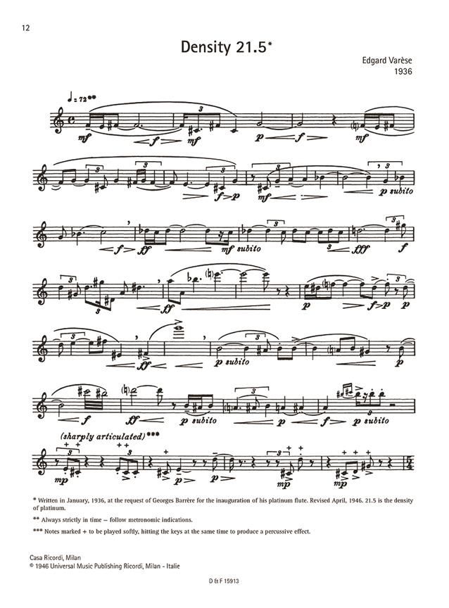 15 Solos pour Flute du XXe Siecle = 15 Flute Solos from the 20th Century