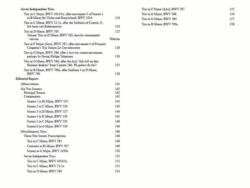 Complete organ works, Ser. 1, Vol. 7: Six trio sonatas and miscellaneous trios