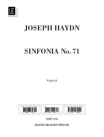Sinfonia Nr. 71 Hob. I:71 (Violin 2 part)