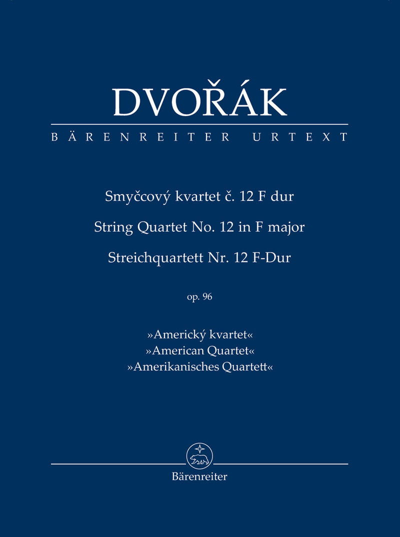 String Quartet No. 12 in F major op. 96 "American Quartet"（ポケット・スコア）