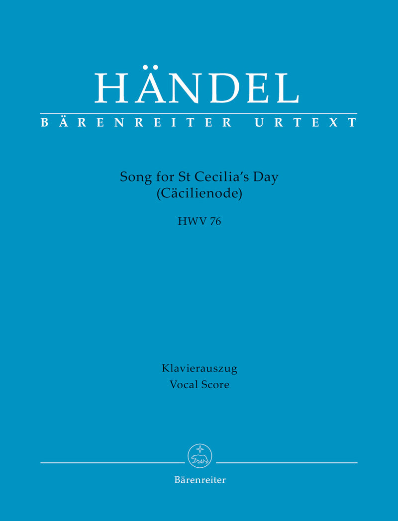 Song for St. Cecilia's Day (Ode for St. Cecilia's Day), HWV 76（ヴォーカル・スコア）