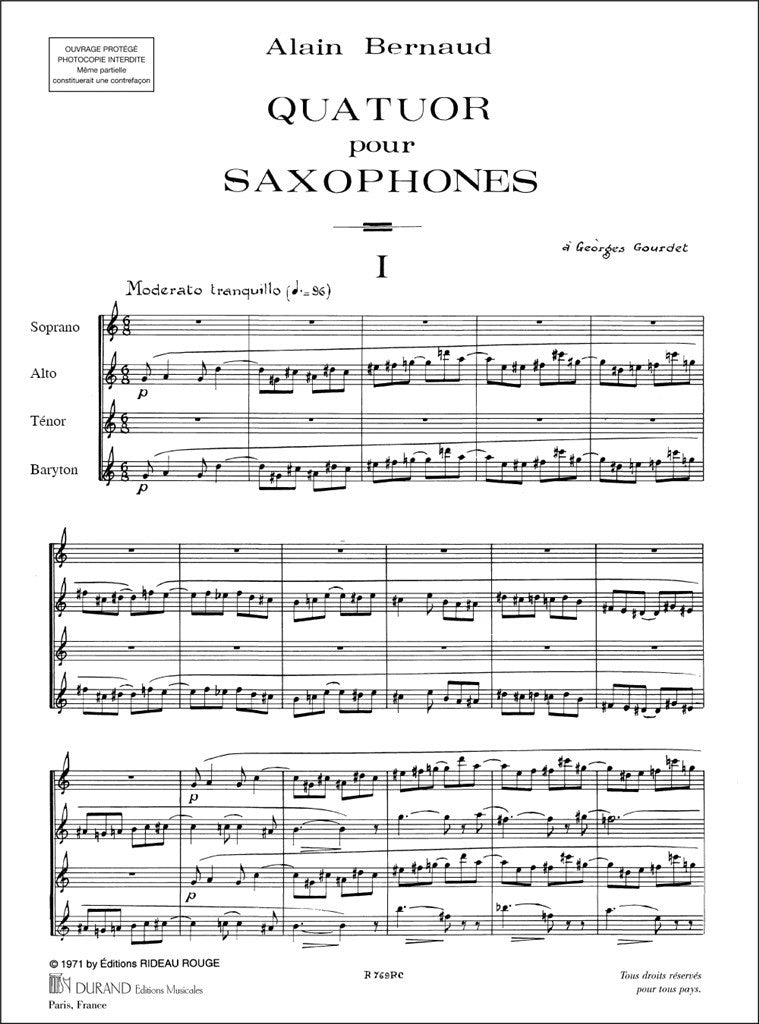 Quatuor (Score)