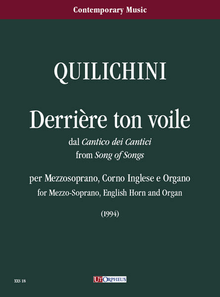 Dérriere ton voile (dal Cantico dei Cantici)