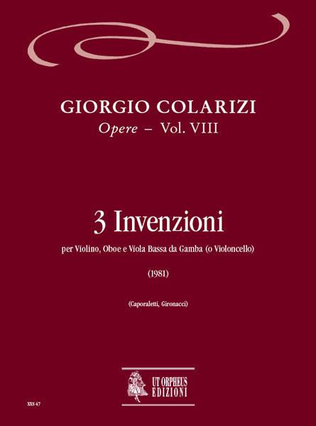 3 Invenzioni for Violin, Oboe and Viola da Gamba